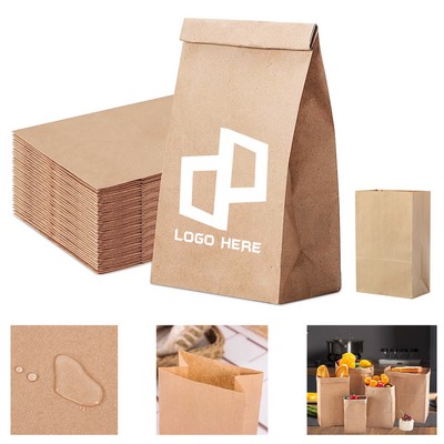 7.87X4.92X11.81" Thicken Grease Proofing Kraft Paper Bag
