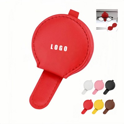 Round Shape Sunglass Holder for Car Visor Clip