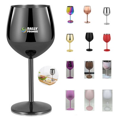 Stainless Steel Long Stem Wine Glasses
