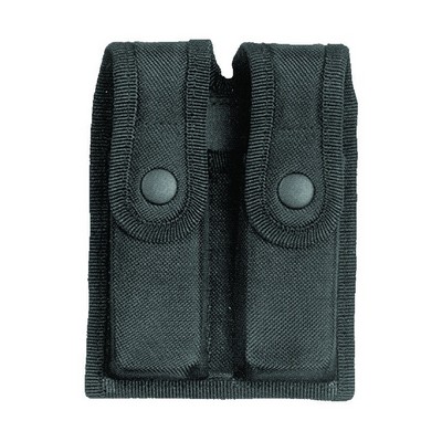 Nylon Black Snap Double Magazine Holder