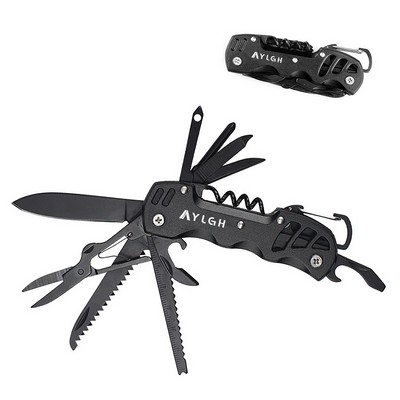 Luxury Black Color Foldable Knife With Tool Kits