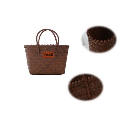 Vintage Hand-Woven Basket