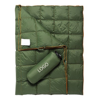 300 GSM Portable Duck Down Silk Camping Blanket (80" x 54")