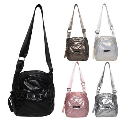 Casual Fashion Women Quilted Puffer Crossbody Bag
