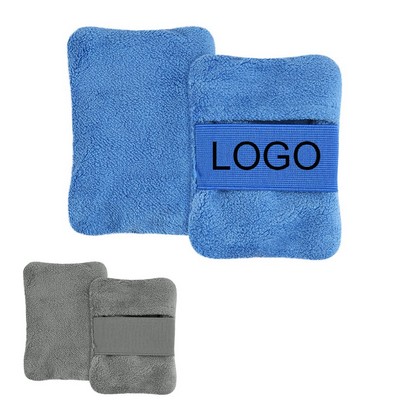 Custom Portable Coral Fleece Beach Sand Removal Bag 4"x5"