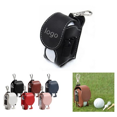 Waist Mounted PU Leather Golf Bag