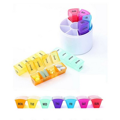 Weekly Medicines Box Household Storage Drugs Tray Organizer