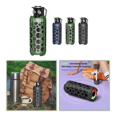 2-in-1 Portable Wireless Speaker and Earphones Combo with Microphone