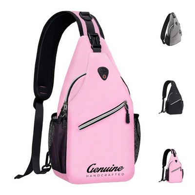 Crossbody Sling Bag with Earphone Hole