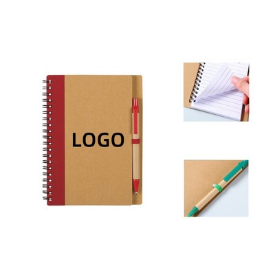 Recycled Custom Notebook And Pen Set