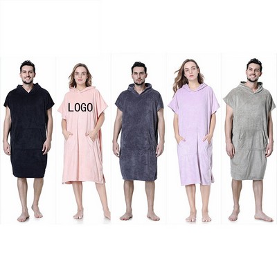 Swimming Speed Dry Surfing Diving Windproof Warm Hooded Bath Robes