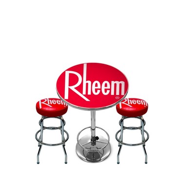 Bar Table and Double Ring Stool Combo