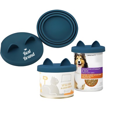 Pet Food Can Silicone Lids With Cat Ear Design