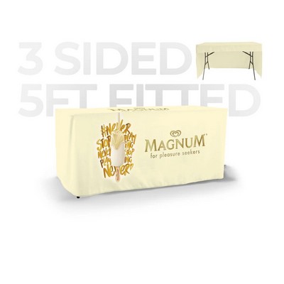 5' 3 Sided Fitted Tablecover