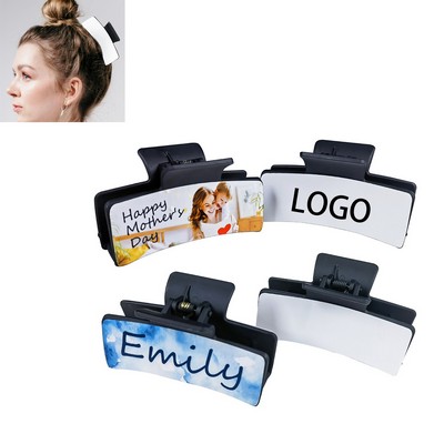 Full-Color Rectangle Claw Hair Clip