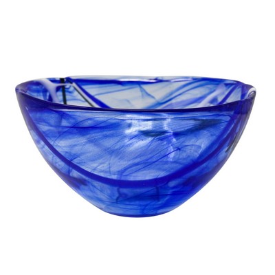 Kosta Boda Contrast Bowl Blue Large