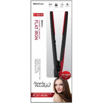 Health, Beauty & Fitness Vivitar Ceramic Tourmaline Hair Iron - Red