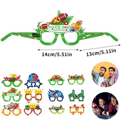 Sports Party Eyewear Football Paper Eyeglasses