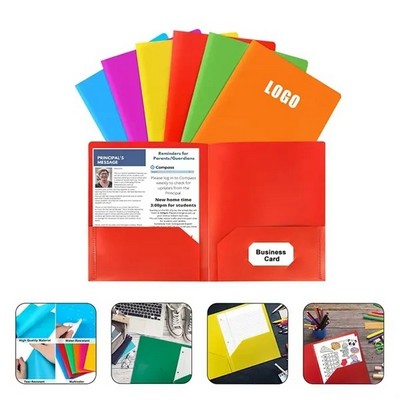 Pocket Folders with Label Tabs