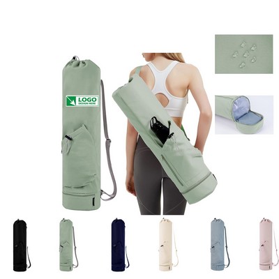 Yoga Mat Bag with Water Bottle and Bottom Wet Pocket
