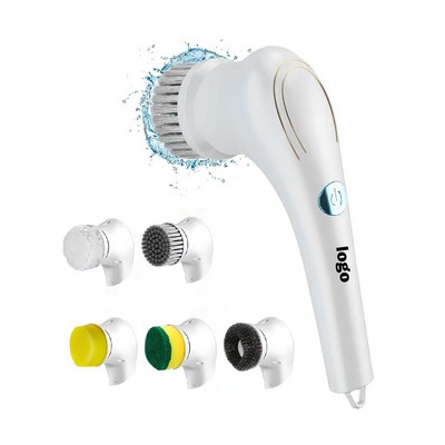 Electric Spin Scrubber with 5 Replaceable Heads