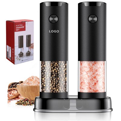 Electric Salt and Pepper Grinder Set