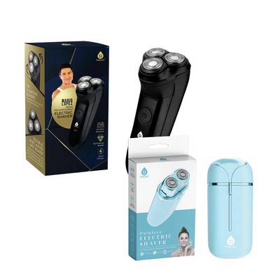 Pursonic Ultimate Shaving Bundle: Mario Lopez Men's Rechargeable Electric Shaver & Painless Shaver