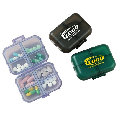 Double Layer 8-Compartment Portable Pill Organizer Case