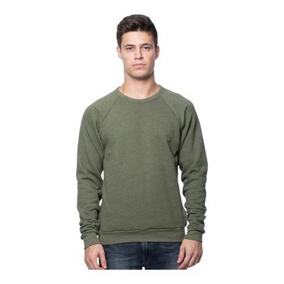 Royal Apparel Unisex Triblend Fleece Raglan Crewneck Sweatshirt