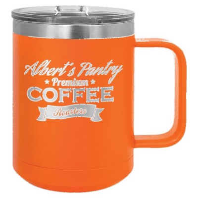 Polar Camel 15 oz. Orange Vacuum Insulated Mug with Slider Lid