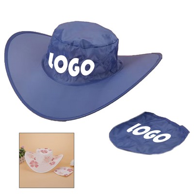 Eco-friendly Foldable Cowboy Hat with Pouch