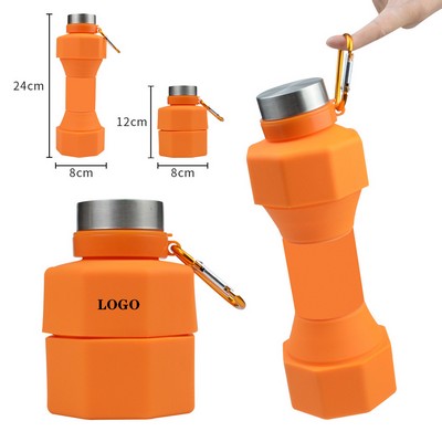 22 Oz. Silicone Foldable Travel Water Bottle Cup Sports & Fitness Essential