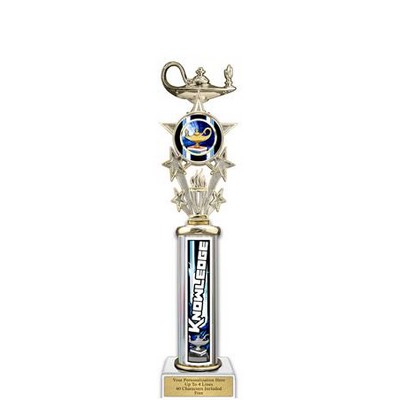 20" Action Matrix Blue Lamp Of Knowledge 1 Trophy