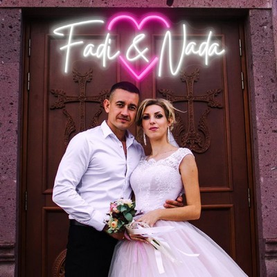 Custom Name With Heart Neon Sign