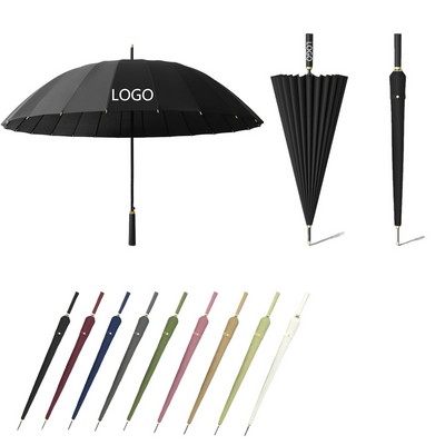 24 Bone Automatic Straight Handle Golf Umbrella With Umbrella Cover