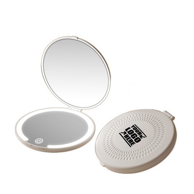 Circular Fold Led Lighted Make-Up Mirror