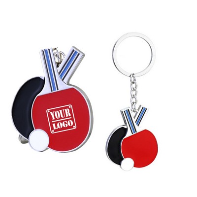 Ping Pong Ball Metal Key Chain