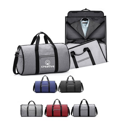 Leather Garment Bag With Porkets