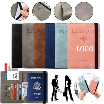 PU leather multifunctional leather cover passport clip