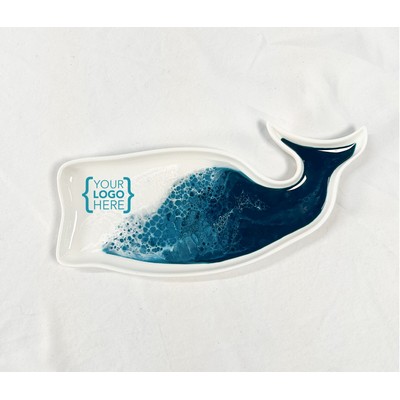 Whale Shaped Ceramic Tray Ocean Vibes