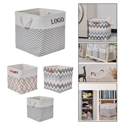 Cotton Linen Storage Basket Box