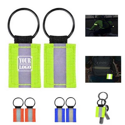 Double Sided Reflective Keychain