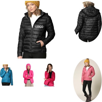 Long Embroidered Waterproof Down Jacket