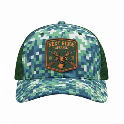 Richardson 6-Panel Snapback Trucker Hat W/Leather Patches