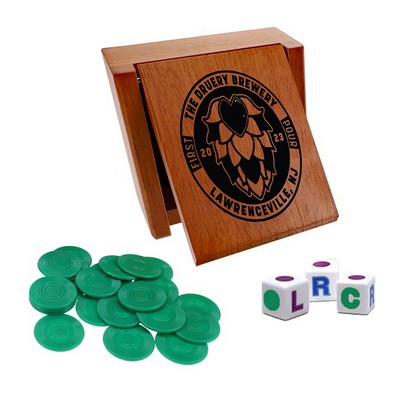 Custom Left Right Center Game in Wood Box