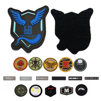 Custom 3D PVC Rubber Waterproof Patches