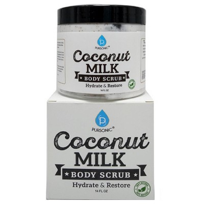 Pursonic 100% Natural Coconut Milk Body Scrub 14 Oz.