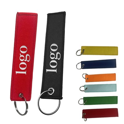 Double Sided Embroidery Keychain