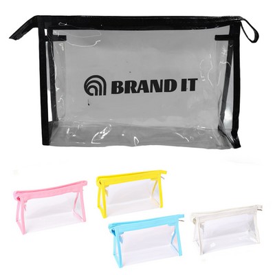 Clear Travel Security Toiletry Pouch - PVC
