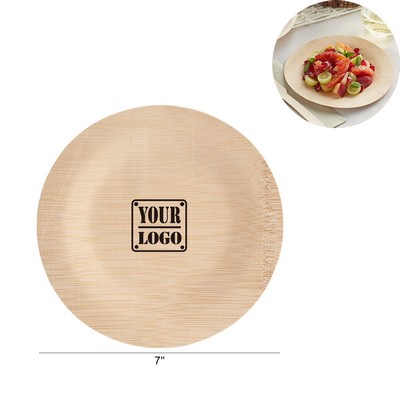 7" Disposable Bamboo Plates